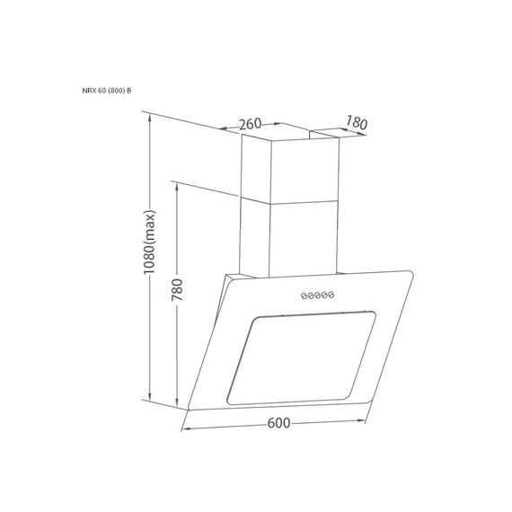 Витяжка кухонна Pyramida NRX 60 (800) B XGBL | Зображення 5