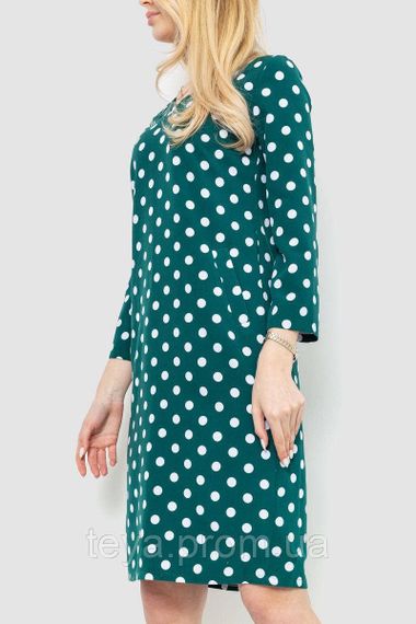 Плаття вільного крою в горох колір зелений FA_007272 | Зображення 2