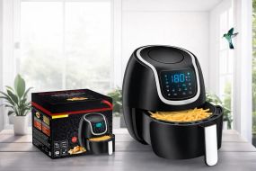 Воздушная фритюрница с кнопкоми Silver love MK-81-А 1500W, на 8 литров