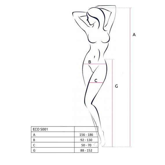 Еротичні колготки-бодістокінг Passion ECO S001 black, з доступом, декор метелики, підв’язки | Зображення 6