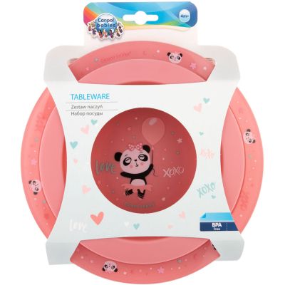 Набір дитячого посуду Canpol babies Exotic Animals Рожевий 2 шт. (56/523_pin) | Зображення 3