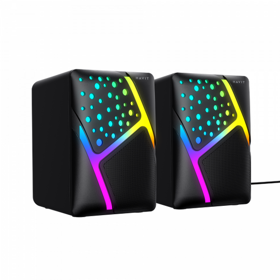 Стерео колонки HAVIT HV-SK763 USB RGB Black | Зображення 3