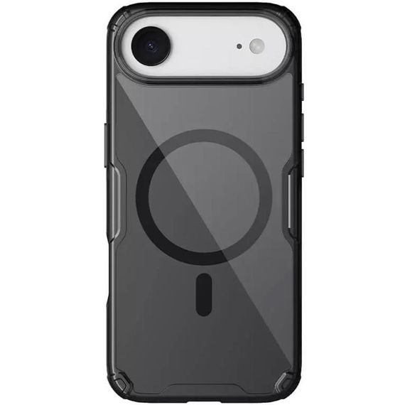 TPU чохол Nillkin Nature Pro Magnetic для Apple iPhone 17 Air (6.5") Чорний (прозорий) | Зображення 1