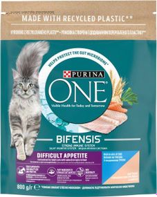 Сухий корм Purina One Difficult Appetite вибагливих котів з тріскою та фореллю 5шт*800 г