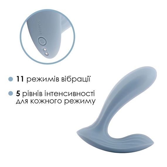 Смарт-вібратор в трусики Svakom Erica Dusty Blue, дуже гнучкий, 2 мотори | Зображення 3