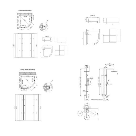 Комплект для душевой Latwa: Душевая кабина LLSC9090SATMIDGR2SET+Душевая система на 3 потребителя LDLAT1030CRM45417 | Зображення 1