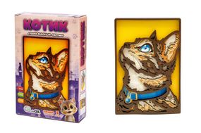 Картина 3D Puz-40001 "Котик" дерев'яна PuzzleOk
