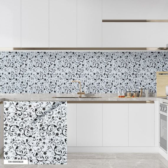 Самоклеюча плівка білі вензелі 0,45х10м (10175) SW-00000828 | Зображення 7