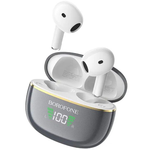 Беспроводные наушники BOROFONE BW30 Cheerful true wireless BT headset Bright Metal Gray | Зображення 1