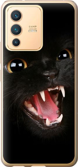 Чехол на Vivo V23 Чёрная кошка "932u-2642-17620"