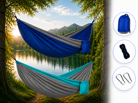 Гамак Travel hammock туристический /  Гамак-качели подвесной нейлоновый