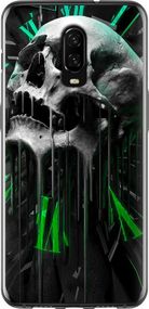 Чехол на OnePlus 6T Череп-часы "4100u-1587-17620"