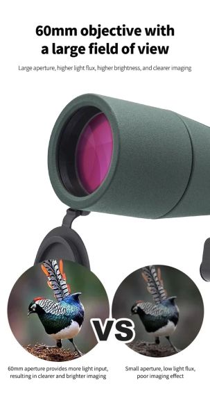 Подзорная труба Loerston 25-75x60 Зум Наблюдение ED Объектив Мощный Монокуляр Bak4 | Зображення 8