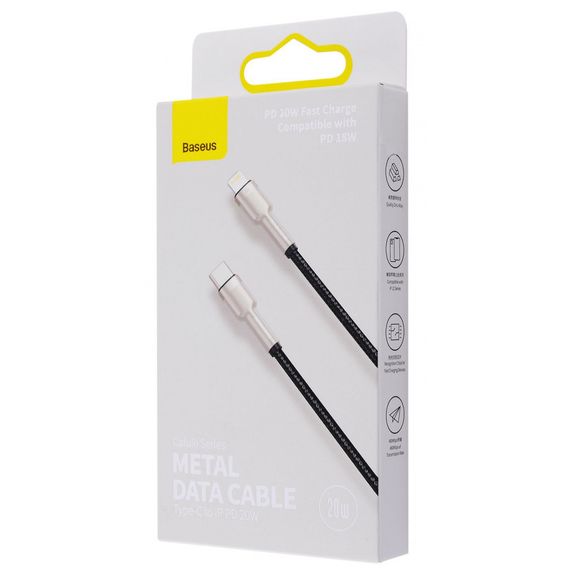 Кабель Baseus Cafule Metal Type-C to Lightning PD 20W (0.25m) | Зображення 1