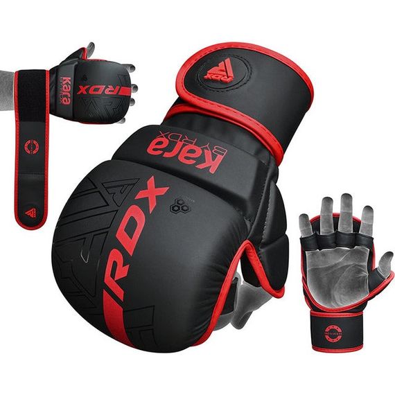 Рукавиці для ММА RDX F6 KARA Matte Red Plus S/M (капа у комплекті) | Зображення 2