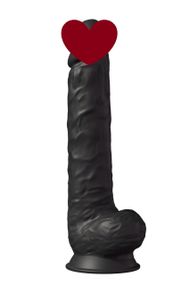 Фаллоимитатор гигантский реалистичный Dreamtoys Real Love на присоске с мошонкой, черный sexstyle