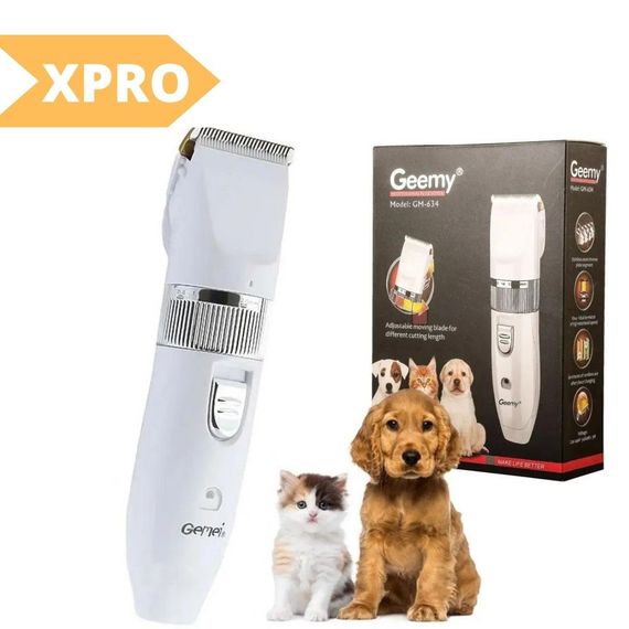 Професійна машинка для стрижки котів і собак XPRO Gemei GM-634 USB AV серая (MER-12408_285) | Зображення 1
