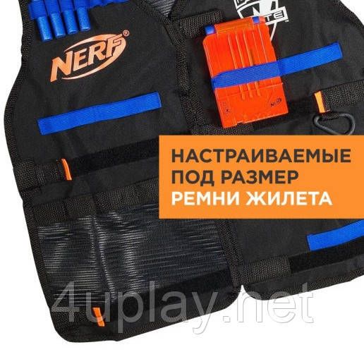 Игровой набор Hasbro Жилет агента Nerf со стрелами и магазинами Оригинал N-Strike Elite Series Tactical Vest | Зображення 3