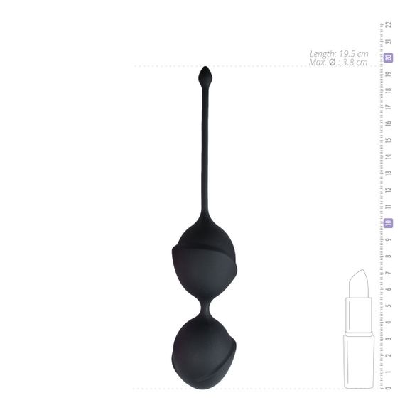 Вагінальні кульки Easytoys, силіконові, чорні, 19.5 х 3.8 см Sex Aura | Зображення 2