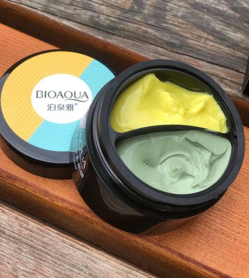 Подвійна крем-маска для очищення жирної шкіри Bioaqua Ban Bang Mask Double Color, 50 г + 50 г | Зображення 2