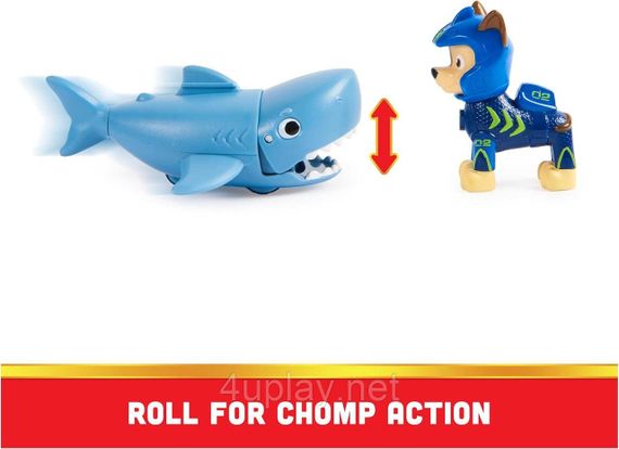 Набор фигурок Щенячий Патруль Аква щенки Гонщик и акула Оригинал Paw Patrol Aqua Pups Chase and Shark | Зображення 2