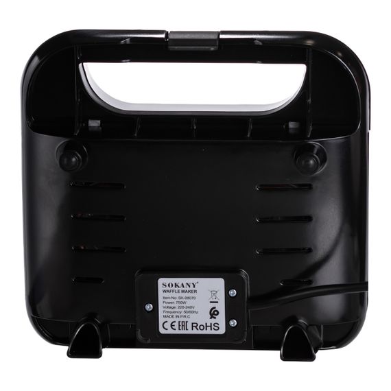 Вафельниця з антипригарним покриттям, швидким нагріванням і квадратною формою вафель 750 Вт Sokany SK-08070 | Зображення 6