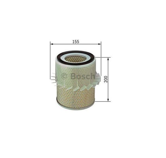 Воздушный фильтр BOSCH 9186 MITSUBISI Grandis/L200 ''2,5 ''96>> | Зображення 2