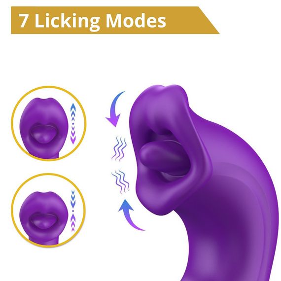 Вібратор - Erospace Sweet Play G-Spot Vibrator With Clitoral Licking & Flapping A17 | Зображення 3