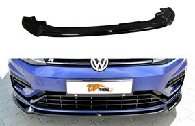Передня Lip накладка DPT V-3 (для R / R-Line HB, 2017-2019, чорний глянець) для Volkswagen Golf 7/E-Golf рр