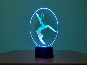Змінна пластина для 3D світильників "Гімнастка" 3DTOYSLAMP