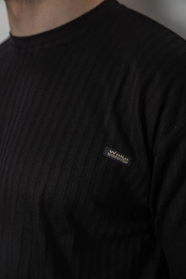 Футболка мужская однотонная, цвет черный, 247R3130 | Зображення 4