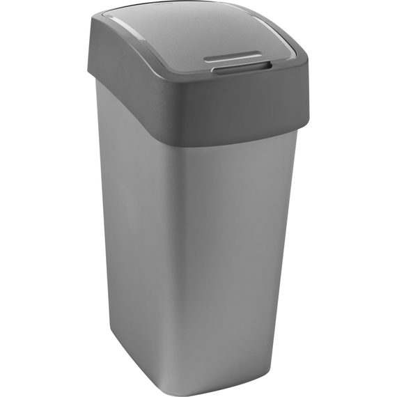 Контейнер для мусора с поворотной крышкой Curver (Курвер) Flip Bin 45 л (02172) Серый