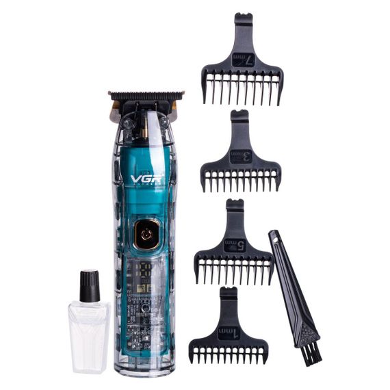 Тример для стрижки акумуляторний з 4 насадками Зелений VGR V-961