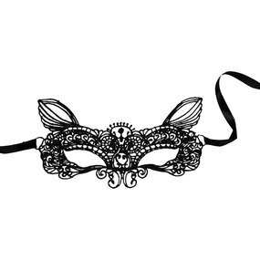 Ажурна маска на очі з вушками, колір чорний sexstyle