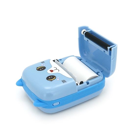 Портативный детский термопринтер A8 Cat, bluetooth, Type-C, blue, BOX | Зображення 4