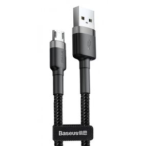 Кабель Baseus Cafule Micro USB 2.4A (1m), Чорний, 1.0 м