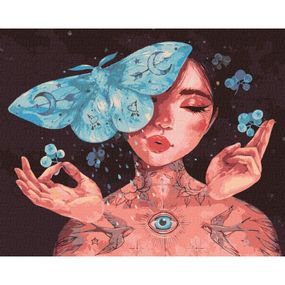 Картина по номерам "Прикосновение бабочки "©lesya_nedzelska_art Идейка KHO4980 40х50 см