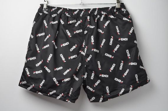 Плавки FENDI Black плавальні шорти фенді шорты плавательные мужские шорти для спорту фенди | Зображення 1