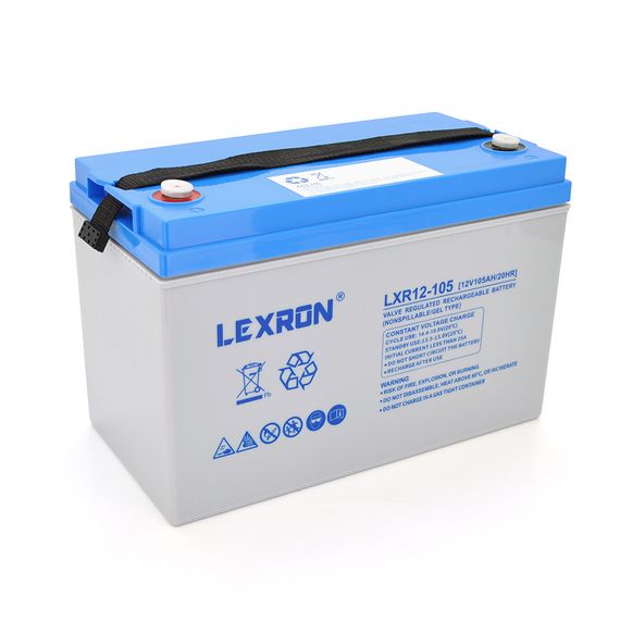 Акумуляторна батарея Lexron LXR12-105 GEL 12V 105AH DEEP CYCLE (330 x 171 x219) 30 kg | Зображення 2