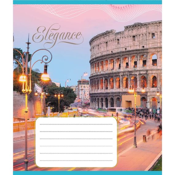 Тетрадь ученическая "Города Европы" 024-550207K-3 в клеточку, 24 листа