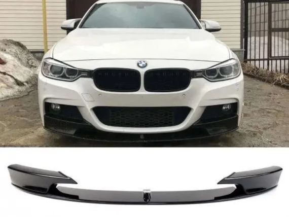 BMW 3-Series F30 F31 M-Performance. Накладка на передній бампер спідниця губа дифузор | Зображення 1