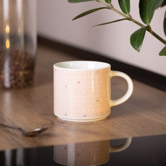 Кружка фарфоровая 350 (мл) для кофе и чая Розовая RX-N240126P | Зображення 3