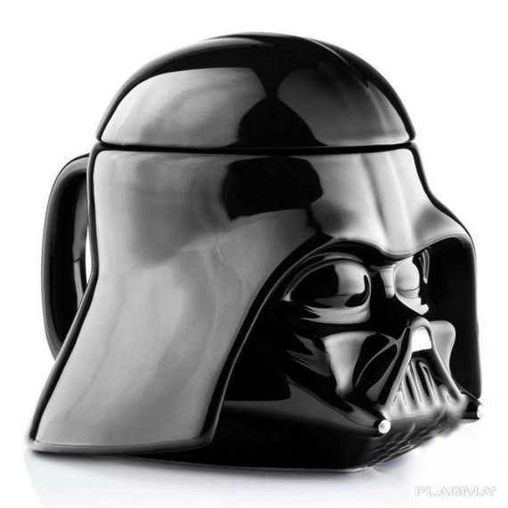 Кружка Чашка Бокал с крышкой Star Wars Дарт Вейдер Star Wars 3D (Черная) Керамика | Зображення 4