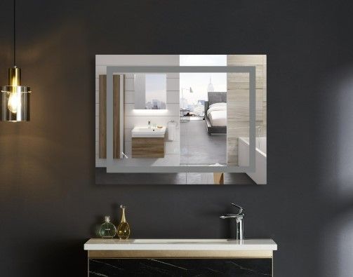 Дзеркало Mixxus WARM MR12-70x50-REVERSE з LED Touch, Anti-fog, димером, регулюванням яскравості (MI6670) | Зображення 2