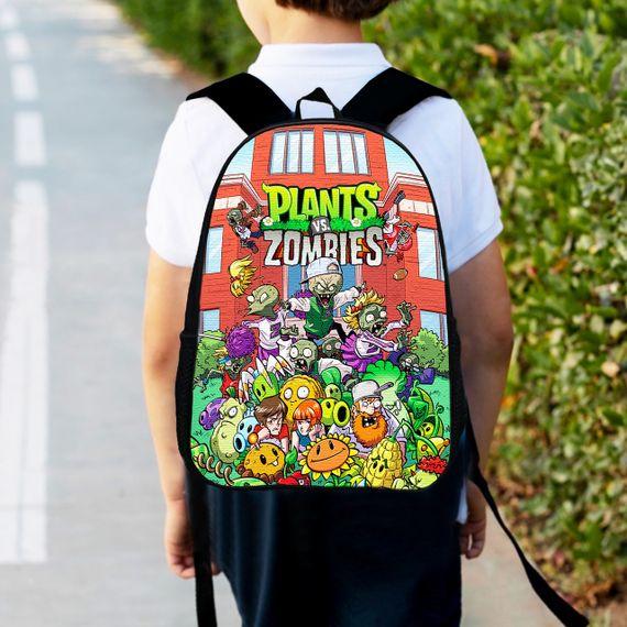 Рюкзак детский Растения против зомби "Plants vs. Zombies" 34х27см,городской ранец для мальчика (00423)