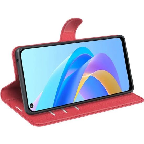 Чохол книжка з кишенями для карт на Oppo A76 / Realme 9i колір Червоний | Зображення 2