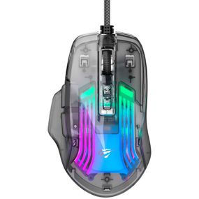 Мышка Havit HV-MS1011SE USB Transparent Black (6950676270280)