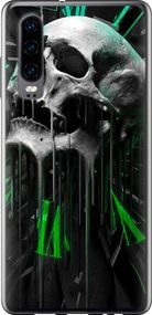 Чехол на Huawei P30 Череп-часы "4100u-1622-17620"