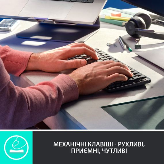 Клавіатура Logitech MX Mechanical Mini Minimalist Graphite (920-010780) | Зображення 1