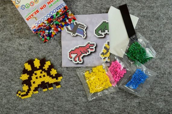 Магніти з термомозаїки "Динозаври" (TM-011) набір для творчості | Зображення 1